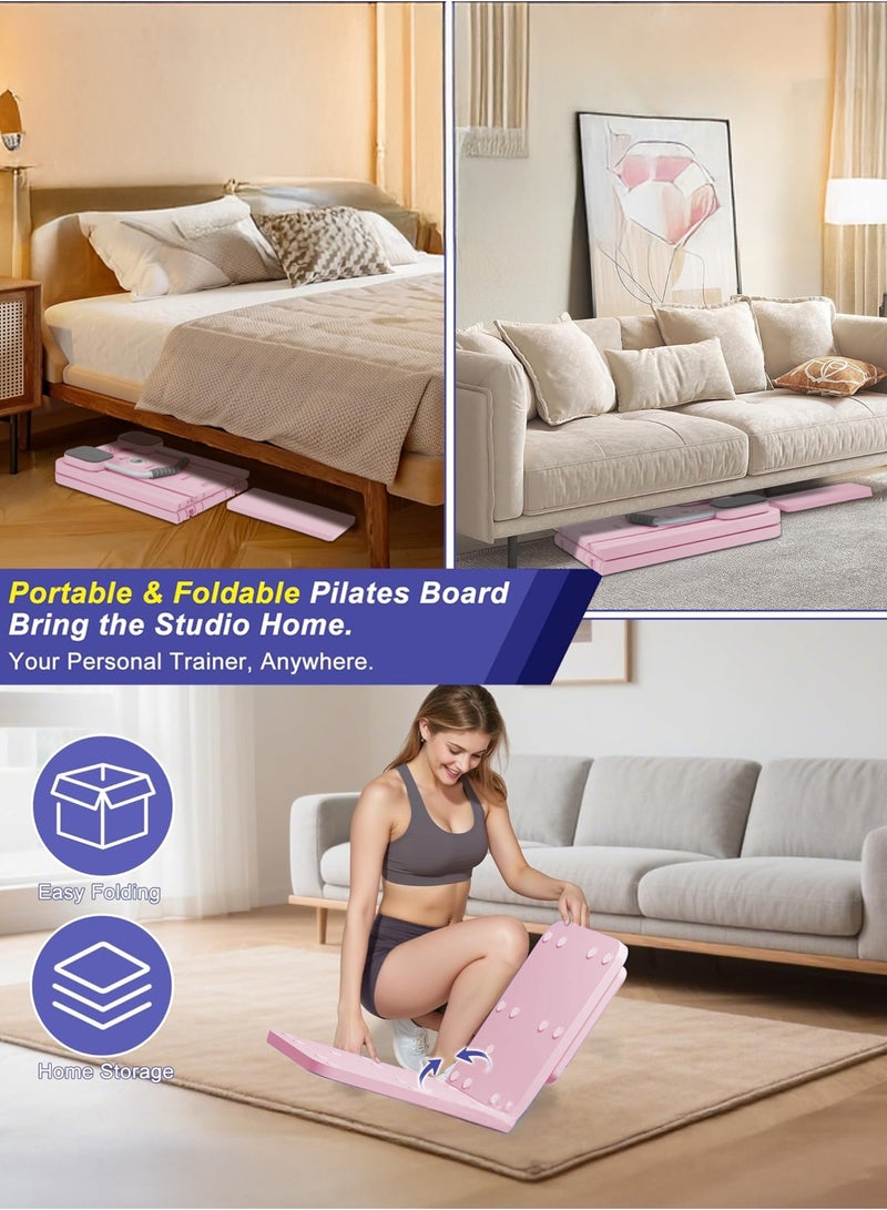 Keysweet Pilates Board, 2026 Pilates Reformer Set, 7 in1 Pilates Reformer Machine with Timer, Multi-Purpose Foldable Pilates Reformer Board for Home, Pilates Sliding Board for Home Women Men - Image 5