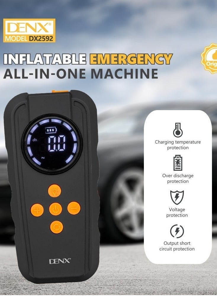 Denx 6000 mAh portable car starter battery with built-in air blower from DENX - Image 1