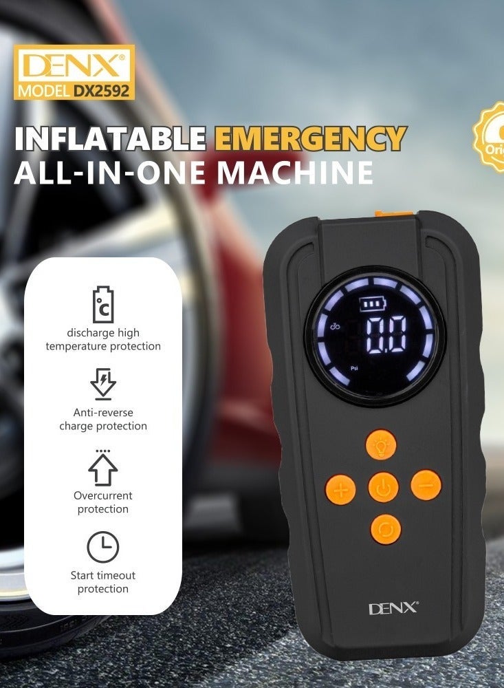 Denx 6000 mAh portable car starter battery with built-in air blower from DENX - Image 4