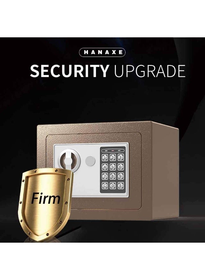 صندوق أمان صغير مع لوحة مفاتيح وأقفال، صناديق أمان شخصية إلكترونية بقفل مخفي، صناديق أمان مصنوعة من سبائك الفولاذ للاستخدام المنزلي والمكتب وغرف الفنادق والأعمال والمجوهرات والأموال النقدية - Image 5