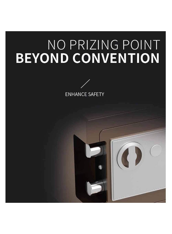 صندوق أمان صغير مع لوحة مفاتيح وأقفال، صناديق أمان شخصية إلكترونية بقفل مخفي، صناديق أمان مصنوعة من سبائك الفولاذ للاستخدام المنزلي والمكتب وغرف الفنادق والأعمال والمجوهرات والأموال النقدية - Image 2