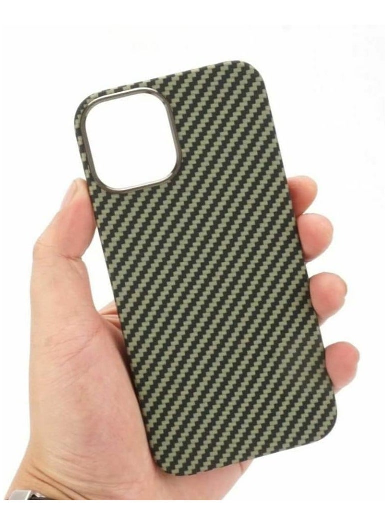 Case Compatible with iPhone 15 Pro Case 3D Skin Texture Kevlar Fiber Bulletproof Vest Cover Protective Carbon Fiber Pattern Ultra Slim
