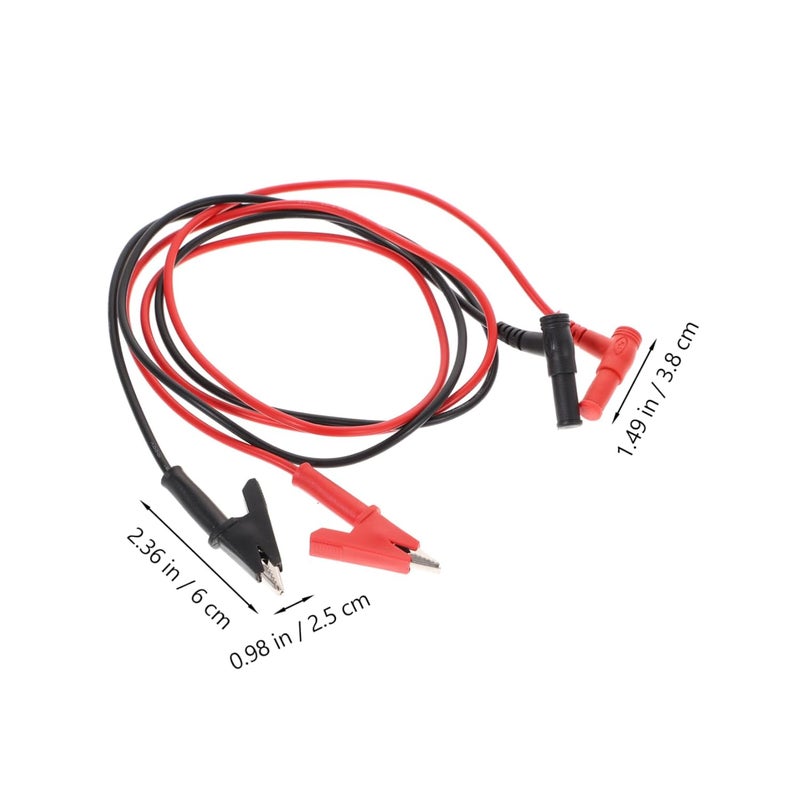 طقم كابلات اختبار ملاقيط ثقيلة الواجبات، مجسات نحاسية، كابلات متعددة المقاييس الكهربائية للسيارات، أسود وأحمر - Image 3