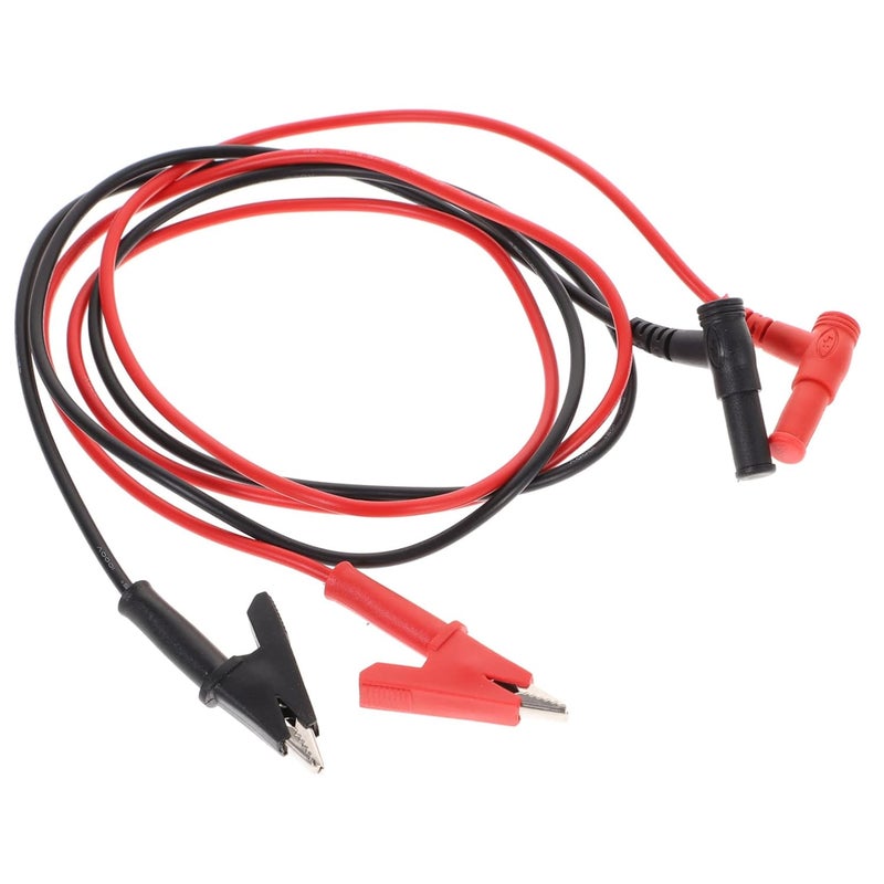 طقم كابلات اختبار ملاقيط ثقيلة الواجبات، مجسات نحاسية، كابلات متعددة المقاييس الكهربائية للسيارات، أسود وأحمر - Image 1