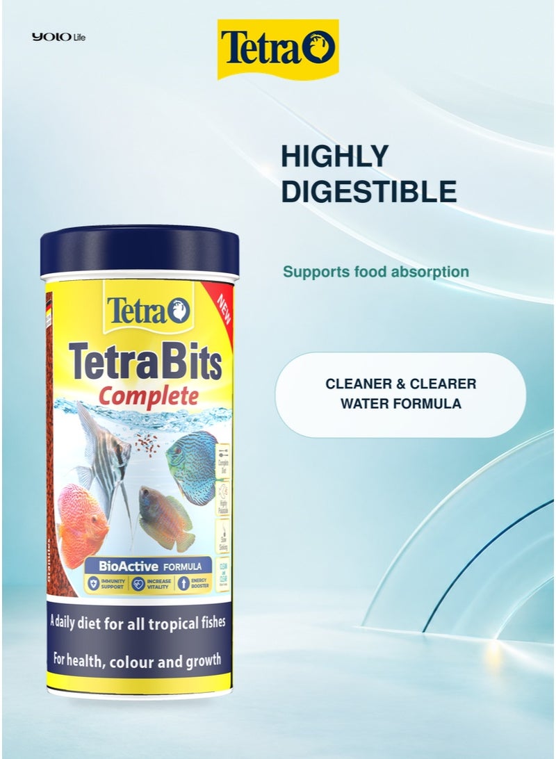تترا تيترا TetraBits Complete طعام أسماك 300 مل (93 جم) T159، غذاء متكامل لجميع الأسماك الاستوائية، حبيبات بروتين 47.5%، تركيبة BioActive، فيتامينات ومعادن، مياه أنظف وأصفى - Image 4