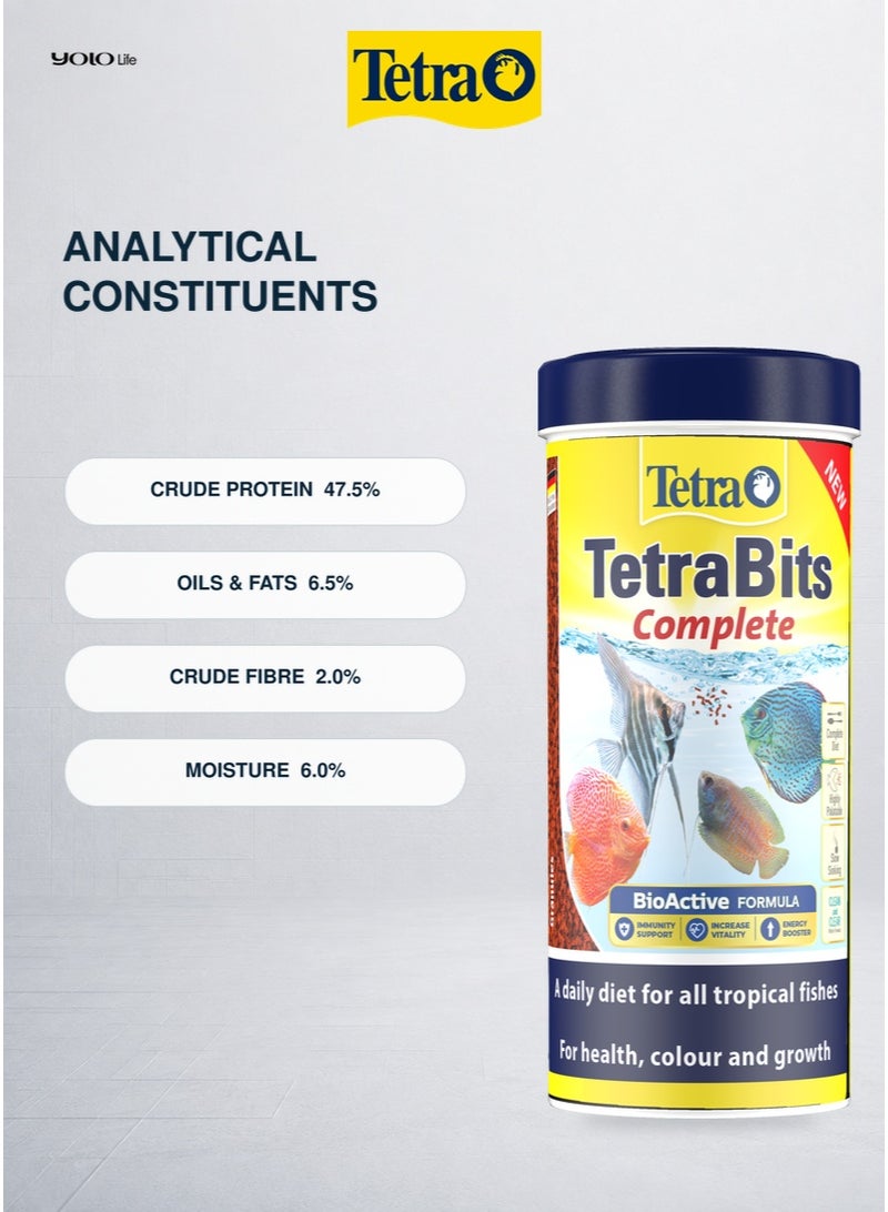 تترا تيترا TetraBits Complete طعام أسماك 300 مل (93 جم) T159، غذاء متكامل لجميع الأسماك الاستوائية، حبيبات بروتين 47.5%، تركيبة BioActive، فيتامينات ومعادن، مياه أنظف وأصفى - Image 5