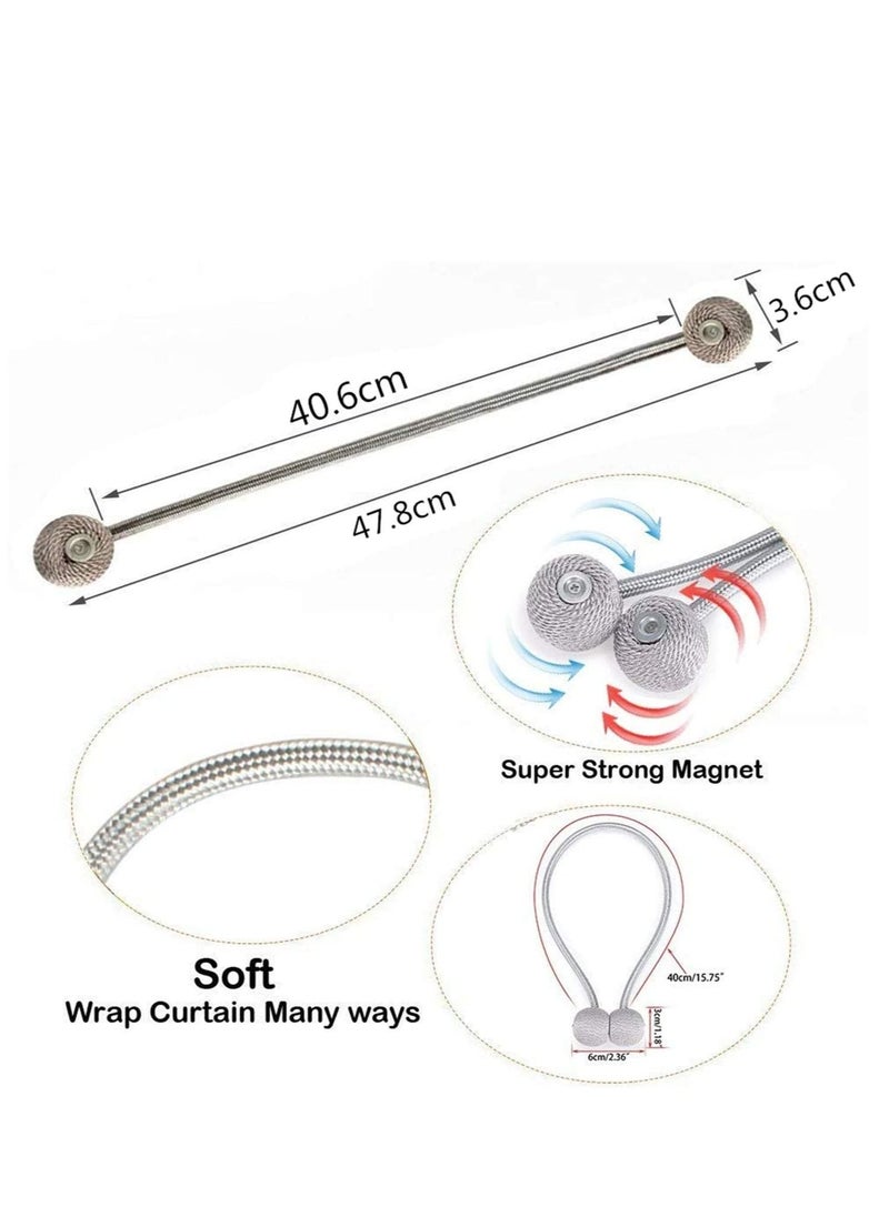 SKY-TOUCH 2-Piece Magnetic Curtain Tiebacks Magnetic Curtain Straps Curtain Holder For Home Office  - Image 3