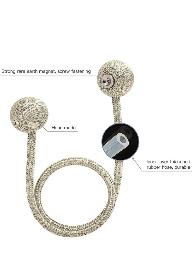 SKY-TOUCH 2-Piece Magnetic Curtain Tiebacks Magnetic Curtain Straps Curtain Holder For Home Office  - Image 2