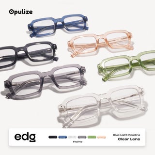 EDG Blue Light Blocking Reading Glasses for Women Men,Anti-reflective Anti-Glare Computer & Gaming Lenses,Vintage Rectangular Frame,UV & Eyestrain Protection,Black Clear +2.50 (Pack of 2) - view 4