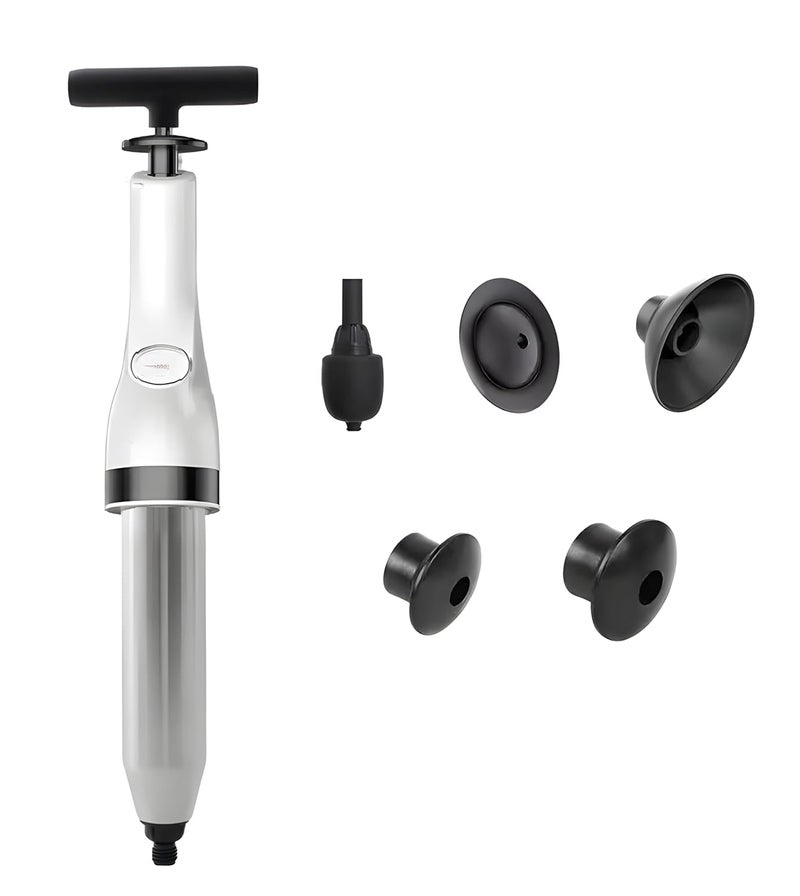 Divik Divik Toilet Plunger Plumbing Tools Plungers Applied to Sink Bathroom Floor Drain Clogged Pipe Stainless Steel High Pressure Toilet Dredge Drain Clog Remover 1Pcs  - Image 1