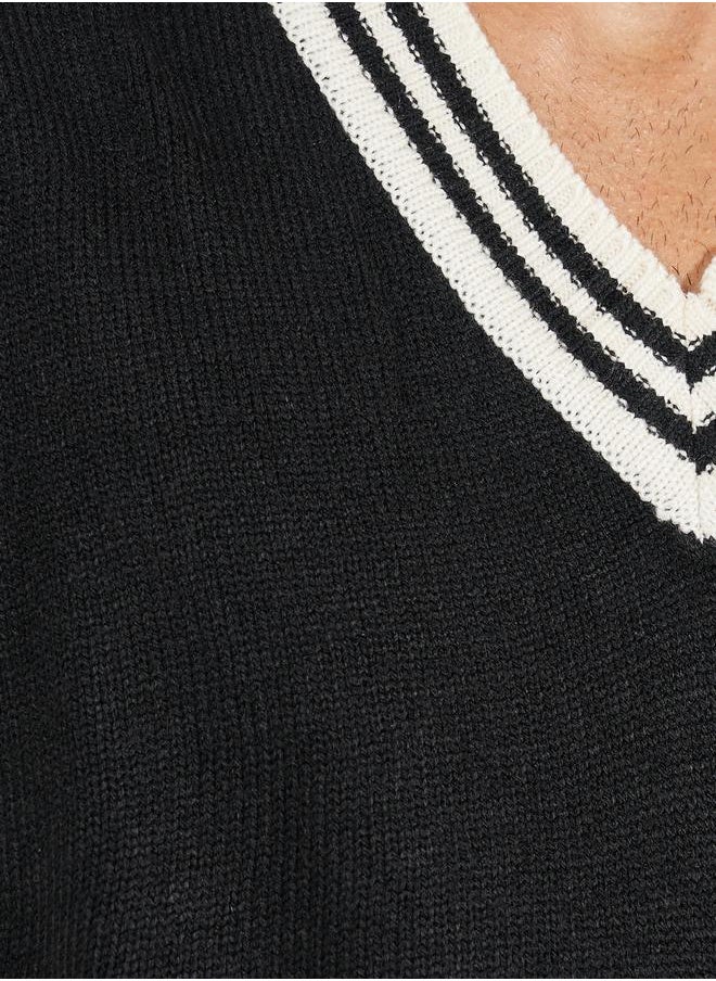 V Neck Varsity Relaxed Lightweight Sweater - pzsku/Z292C617736448896ABFBZ/45/_/1728386401/88da817b-cc55-466c-8473-8d60ea516d45