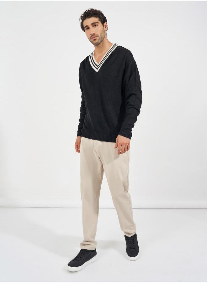 V Neck Varsity Relaxed Lightweight Sweater - pzsku/Z292C617736448896ABFBZ/45/_/1728386406/c79bfca2-79f2-4c8b-9080-608545408e8c