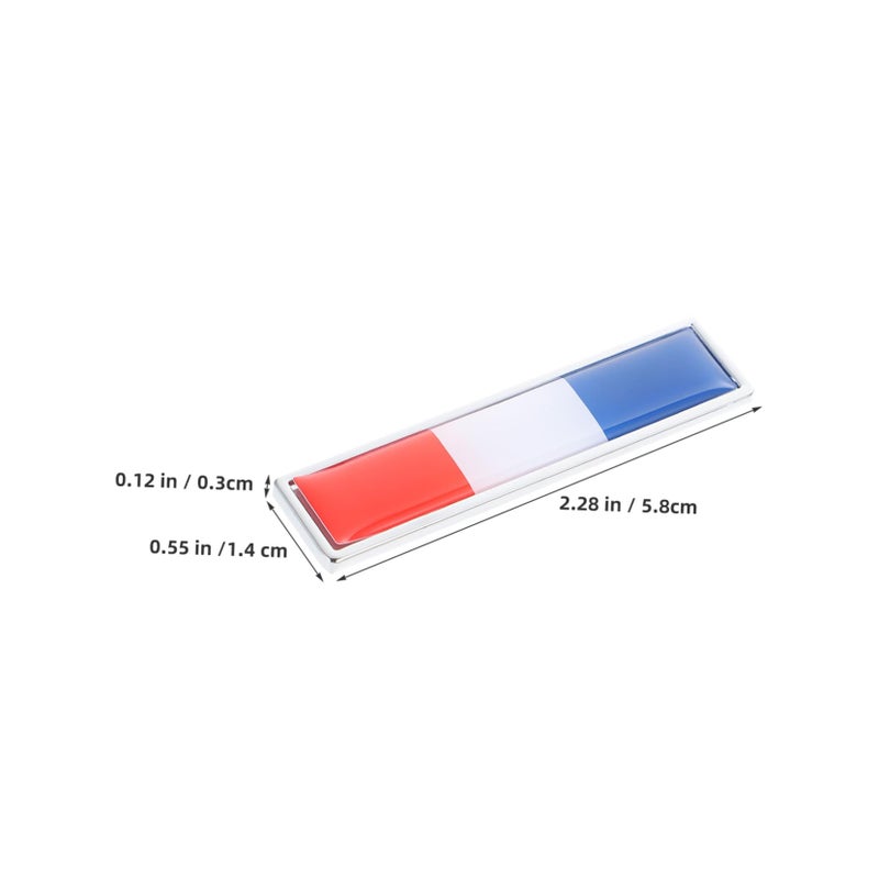 French Flag Metal Stickers 4 Pack Weatherproof Decals for Car Home Decor - Image 3