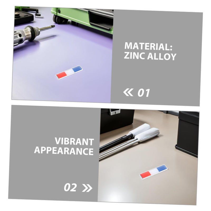 French Flag Metal Stickers 4 Pack Weatherproof Decals for Car Home Decor - Image 4