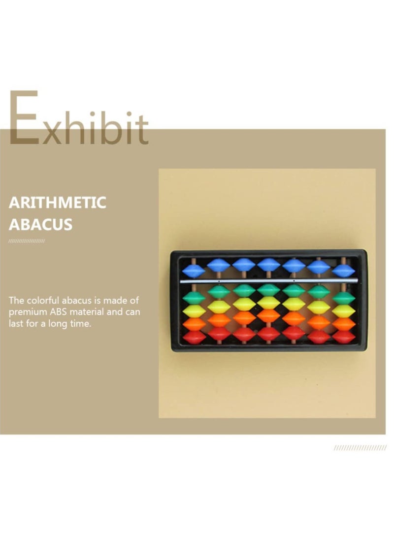KASTWAVE 3pcs Chinese Abacus Rainbow Color Column Soroban Vintage Chinese Calculator Math Counting Tool Toy for Students Kid  - Image 5