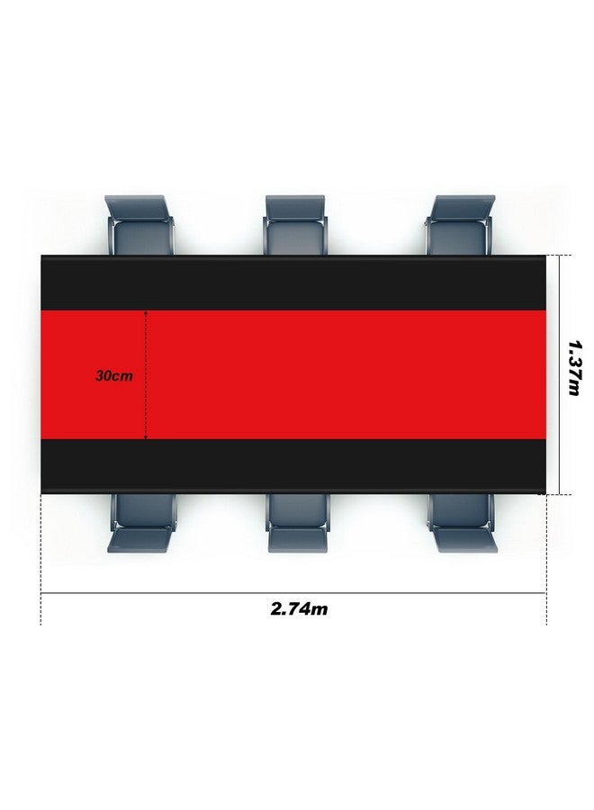 Oudain Christmas Disposable Plastic Tablecloths 54" x 108" for Rectangle Tables Cloths Waterproof Table Cover for Thanksgiving Day Wedding Birthdays Decoration(Black, Red,6 Pcs) - Image 2