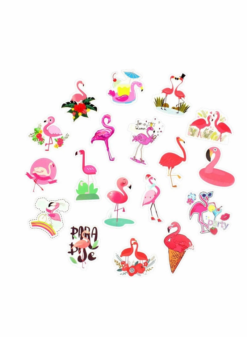 Excefore Waterproof Stickers Laptop Stickers 50 Pcs Fashion Laptop Decals lovely Aesthetic Vinyl Stickers for Water Bottles Skateboard Stickers DIY Stickers for Luggage Phone Case Logo for Books (Flamingo) - Image 4