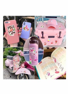 Excefore Waterproof Stickers Laptop Stickers 50 Pcs Fashion Laptop Decals lovely Aesthetic Vinyl Stickers for Water Bottles Skateboard Stickers DIY Stickers for Luggage Phone Case Logo for Books (Flamingo)  - Image 2