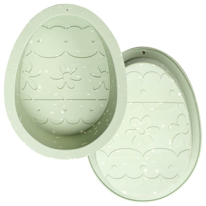 Egg Cake Pans Easter Silicone Egg Chocolate Mold 2 Pack Large Breakable Egg Molds 7 Inch Cake Molds Jumbo Easter Moulds Silicone Chocolate Tray for Easter Baking