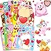 Moon Boat 70Sheets Valentines Stickers Crafts for Kids MakeADogCatMonsterBearFrog Face Sticker Valentines Day Gifts Goodie Bag Stuffer School Classroom Activity Games Party Favors Small Size - Image 2