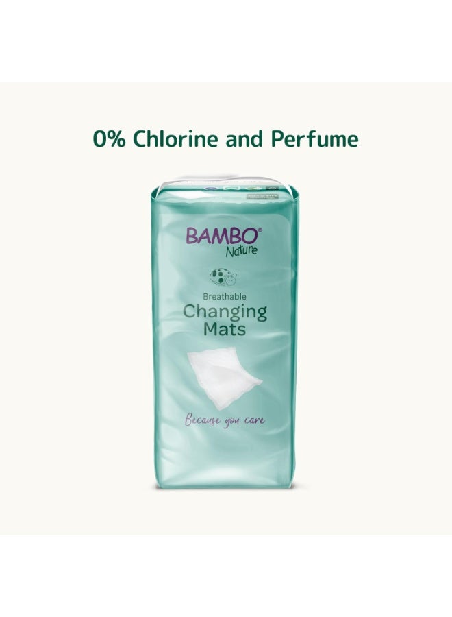 Bambo Nature Baby Disposable Changing Mats, Ultra Soft For Comfort, Ultra Absorbent, Bed Wetting Leakage Protection, Skin Friendly, Dermatologically Approved, Absorbs Up to 1300ml, 60x60cm, Pack of 10 - Image 4