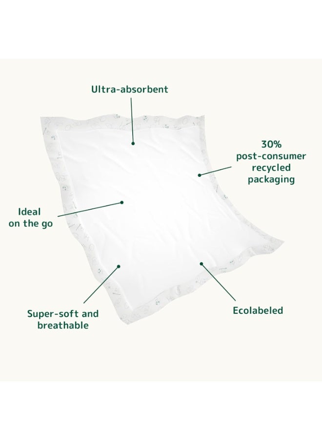 Bambo Nature Baby Disposable Changing Mats, Ultra Soft For Comfort, Ultra Absorbent, Bed Wetting Leakage Protection, Skin Friendly, Dermatologically Approved, Absorbs Up to 1300ml, 60x60cm, Pack of 10 - Image 3