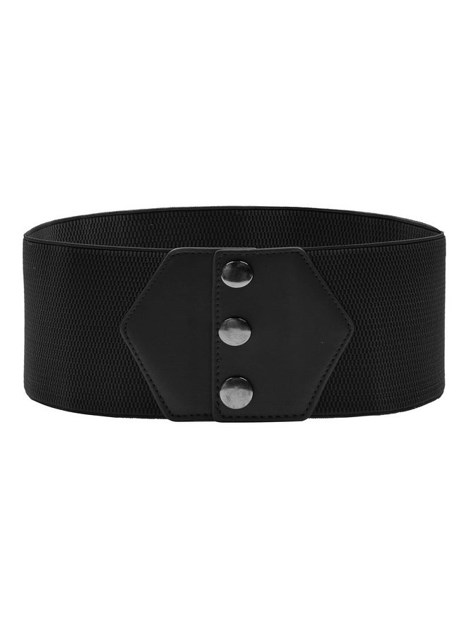 Women'S Snap Button Stretchy Black Belt Retro Wide Waist Cinched Belt Elastic Vintage Belt Large - pzsku/Z292C938EBA8475FB5500Z/45/_/1718267131/1a4f9ed5-6e74-4c34-b5b9-752ba08c6ef5