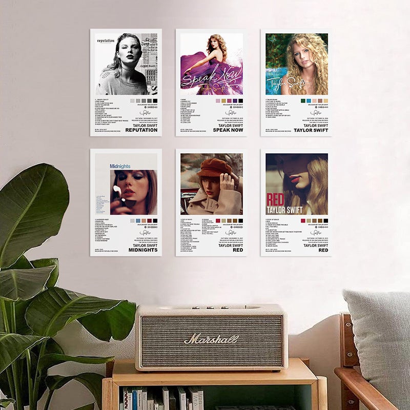 American Music Decorative Painting Core Taylor Swift Cover Poster Hanging Painting Star Album Canvas Painting Frameless Painting - Image 5