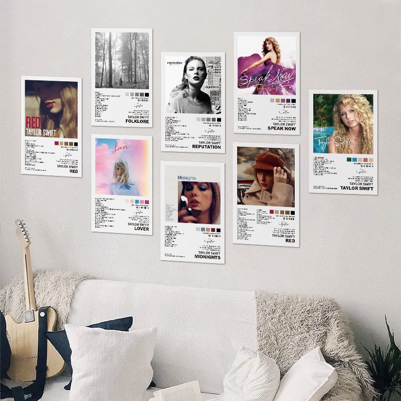 American Music Decorative Painting Core Taylor Swift Cover Poster Hanging Painting Star Album Canvas Painting Frameless Painting - Image 4
