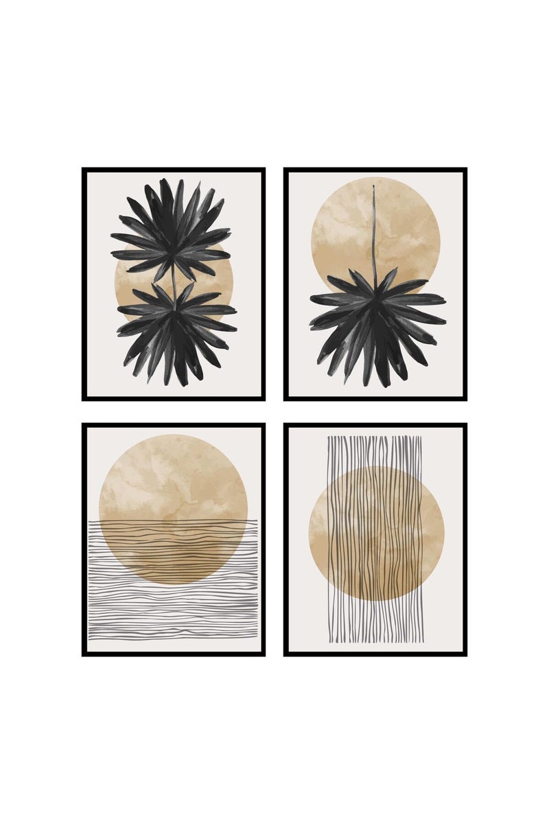 Insire Set of Geometric Prints, Wall Art Poster, Abstract Geometric Prints - Unframed (8x10) - Image 1