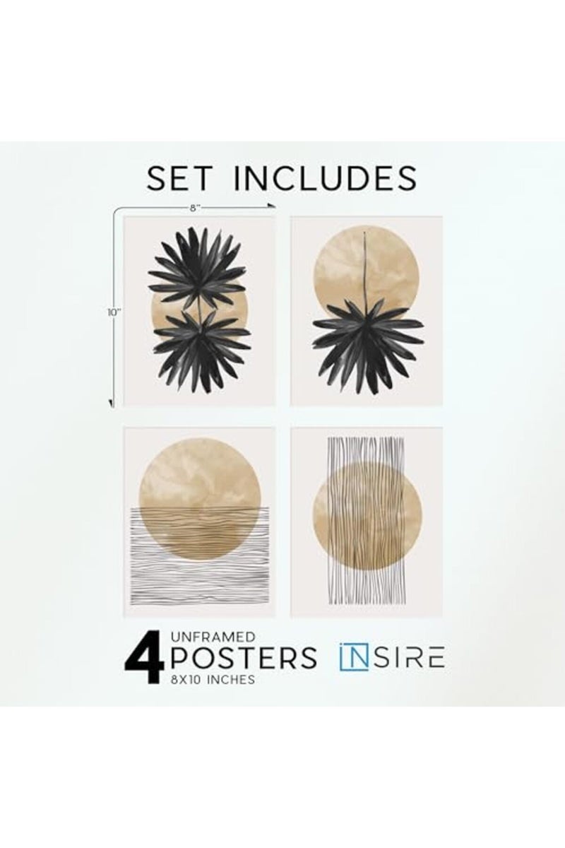 Insire Set of Geometric Prints, Wall Art Poster, Abstract Geometric Prints - Unframed (8x10) - Image 2