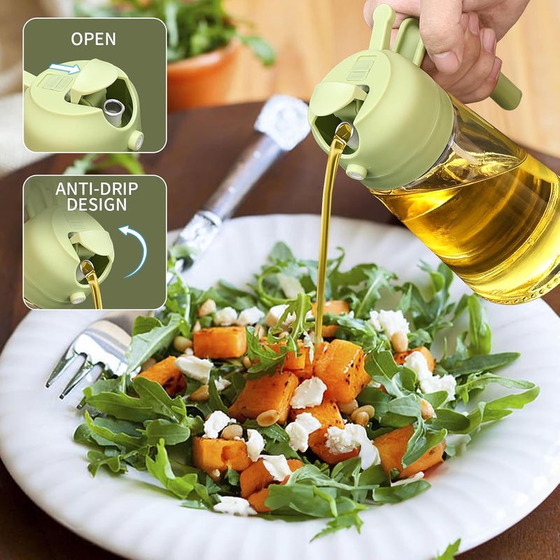 SweeHo Oil Sprayer for Cooking, 2 In 1 Oil Dispenser and Oil Sprayer (Green) - Image 3
