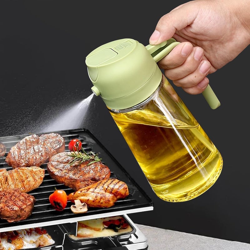 SweeHo Oil Sprayer for Cooking, 2 In 1 Oil Dispenser and Oil Sprayer (Green) - Image 2
