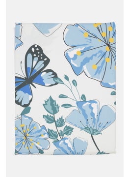 allure Butterfly Heart Shower Curtain, Sky Blue Combo  - Image 2