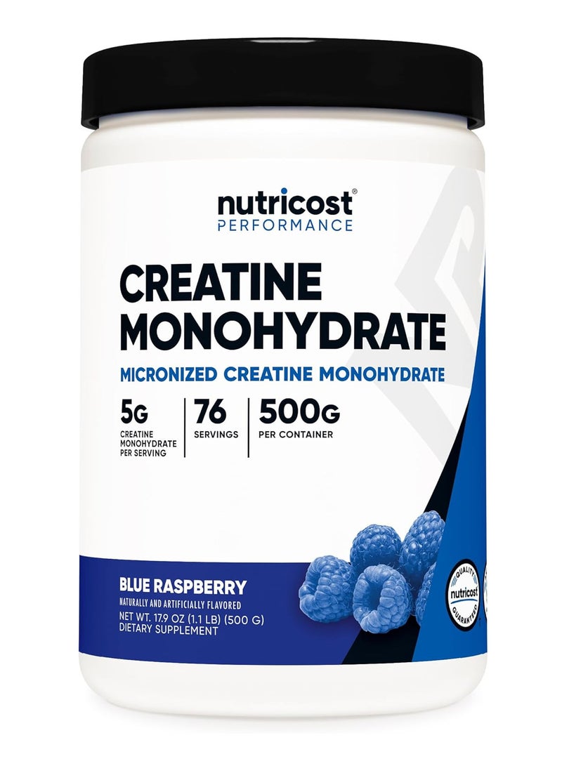 مسحوق الكرياتين مونوهيدرات (التوت الأزرق)، 500 جرام (1.1 رطل) - Image 1
