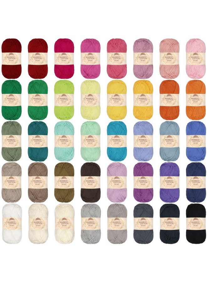 بامبو إم إن Jubileeyarn غزل قطن الخيزران الرياضي 50 جم/خصلة خصلة كل لون 40 خصلة خصلة - Image 1