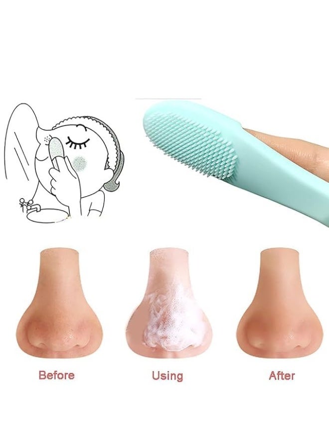 Blackhead Remover Brush Cleanser Nose Pore Brush Finger Scrube Tool Facial Skin Cleaner Massage Brush Face Scrubber Cleanser Brush Face Cleanser Brush - Image 2
