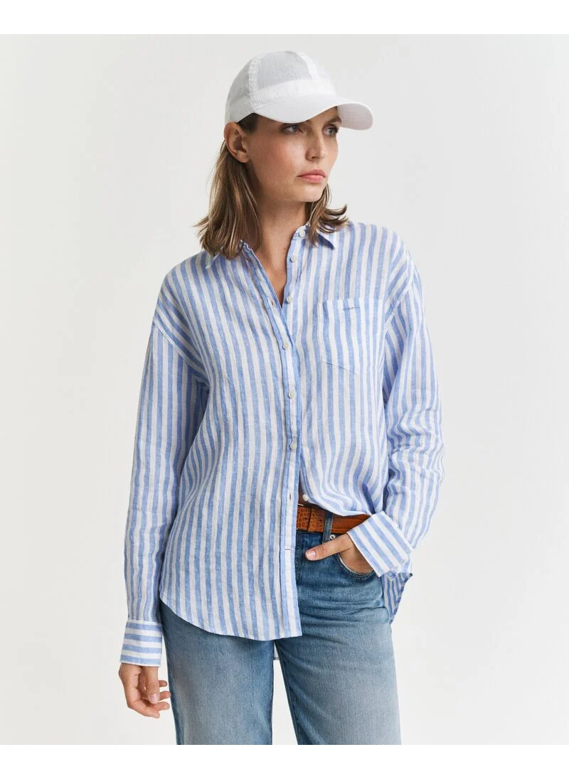 غانت Gant Relaxed Striped Linen Shirt