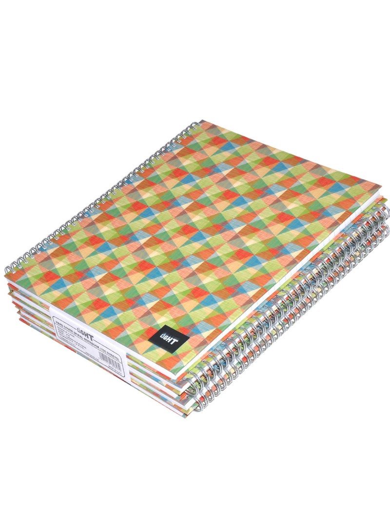 FIS LIGHT Pack of 5  Spiral Hard Cover Note Book Single Line, A4 100 Sheets -LINBHSA41605 - Image 1