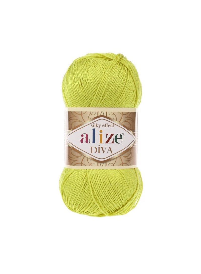 ALIZE Diva Silk Acrylic Yarn 109 Lime