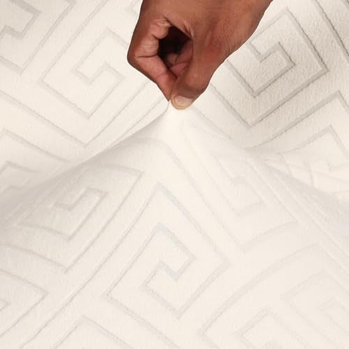 House of Quirk Universal Jacquard Fabric Sofa Cover Soft Touching Cover for Couch Flexible Stretch Sofa Slipcover (One Seater, Beige) - Image 4