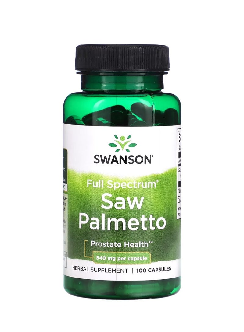 SWANSON Saw Palmetto 540 mg 100 Capsules - Image 1