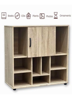 Living Modern Wooden Storage Cabinet with Door & Open Shelves 80*40*82 CM  - Image 4