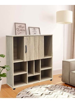 Living Modern Wooden Storage Cabinet with Door & Open Shelves 80*40*82 CM  - Image 5