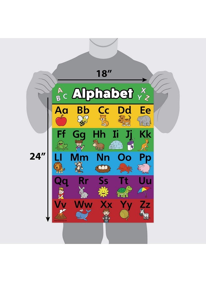 Palace Learning Palace Learning 5 Pack - Preschool Curriculum Kit on CD & ABC Alphabet + Numbers 1-10 + Shapes + Colors Poster Set (LAMINATED, 18” x 24”)  - Image 2