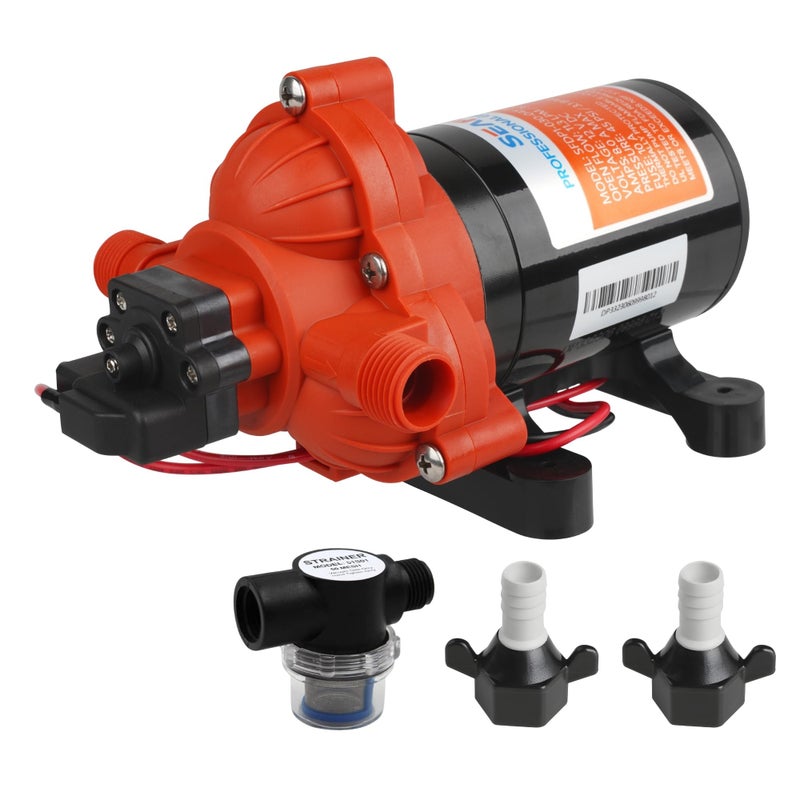 SEAFLO SEAFLO 33 Series DC Diaphragm Pump – 4-Year Warranty! 12V, 3.0 GPM, 45 PSI, Self-Priming, Run Dry Safe, Built-In Pressure Switch | Ideal for Marine, RV, and Water Systems  - Image 1