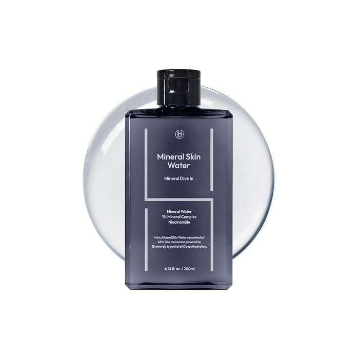 Mineral Hydrating Facial Toner for Men, Aftershave & Everyday Use, Soothing, Oil Control & Pore-Minimizing, Lightweight, Quick-Absorbing, Non-Greasy K-Beauty