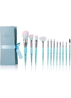 daroge 12 Pieces Professional Makeup Brush Gift Set For Women Lite Blue  - Image 1