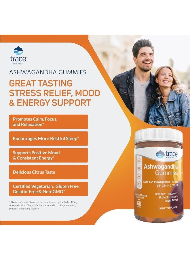 Trace Minerals Ashwagandha Gummies for Adults - Passion Fruit Flavor - Image 4