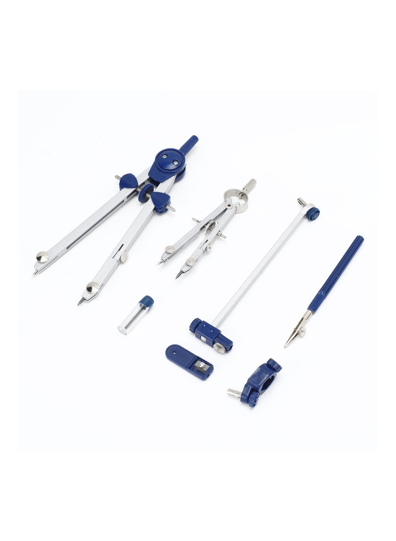 KASTWAVE Math Geometry Circle Kit, 7 Pieces Set Metal Compass Geometry Precision Tool Set, KASTWAVE Circle Drawing Tools Rulers Protractors for Architects Engineers Students, for Drafting and Drawings - Image 3